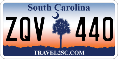 SC license plate ZQV440