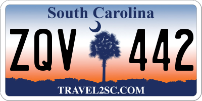 SC license plate ZQV442