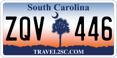 SC license plate ZQV446