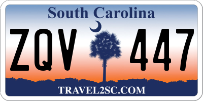 SC license plate ZQV447