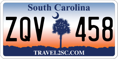 SC license plate ZQV458