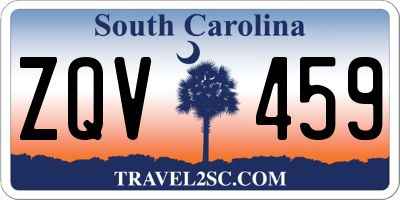 SC license plate ZQV459
