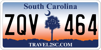 SC license plate ZQV464