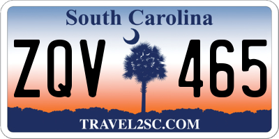 SC license plate ZQV465