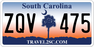 SC license plate ZQV475