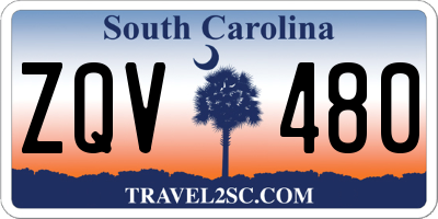 SC license plate ZQV480