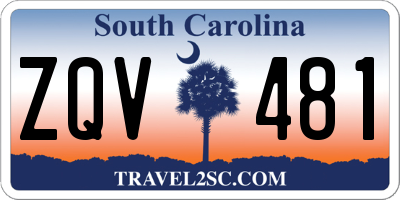 SC license plate ZQV481