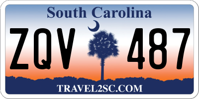 SC license plate ZQV487