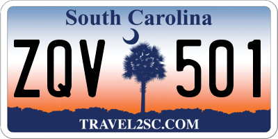SC license plate ZQV501