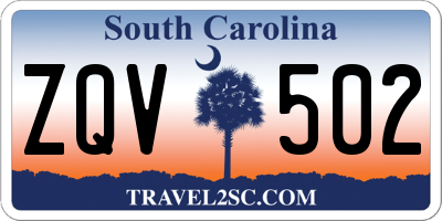 SC license plate ZQV502