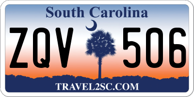 SC license plate ZQV506