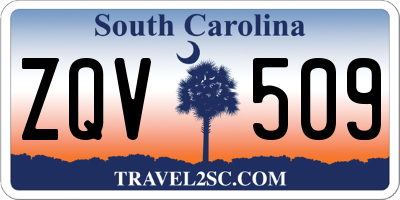 SC license plate ZQV509