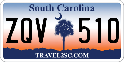SC license plate ZQV510