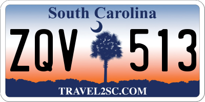 SC license plate ZQV513