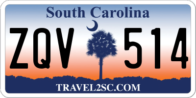 SC license plate ZQV514