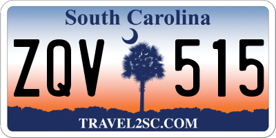 SC license plate ZQV515