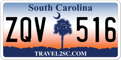 SC license plate ZQV516