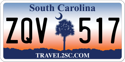 SC license plate ZQV517