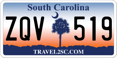 SC license plate ZQV519
