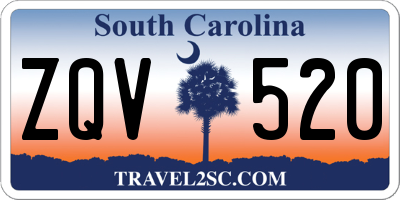 SC license plate ZQV520