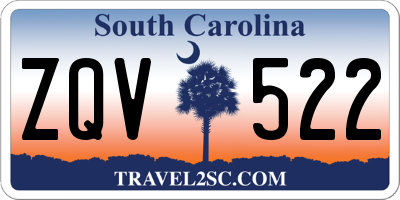 SC license plate ZQV522