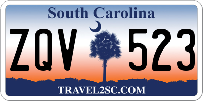 SC license plate ZQV523