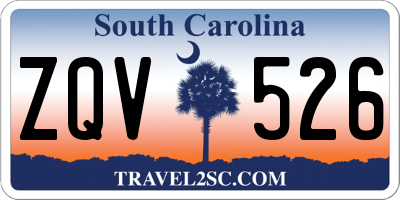 SC license plate ZQV526