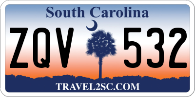 SC license plate ZQV532
