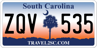 SC license plate ZQV535