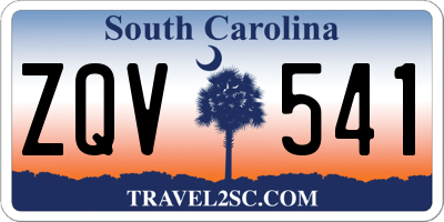 SC license plate ZQV541