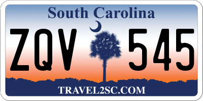 SC license plate ZQV545