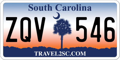 SC license plate ZQV546