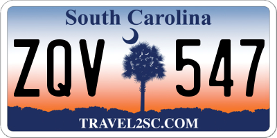 SC license plate ZQV547
