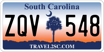 SC license plate ZQV548