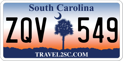SC license plate ZQV549