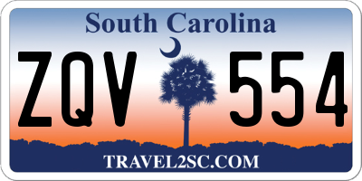 SC license plate ZQV554