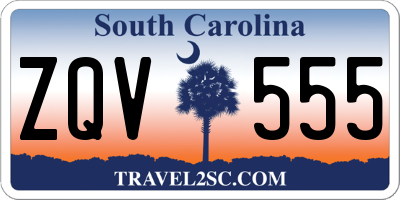 SC license plate ZQV555