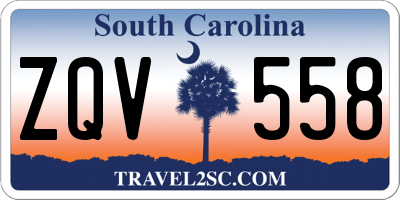 SC license plate ZQV558