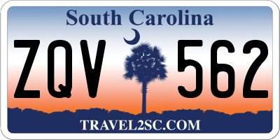 SC license plate ZQV562