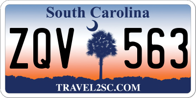 SC license plate ZQV563