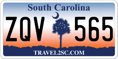 SC license plate ZQV565