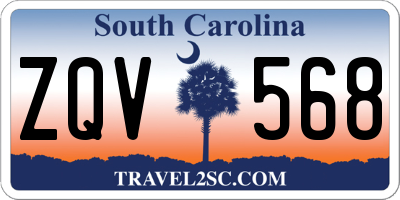 SC license plate ZQV568