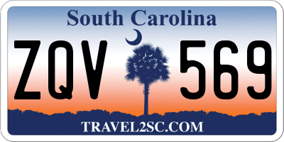 SC license plate ZQV569