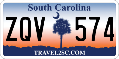 SC license plate ZQV574