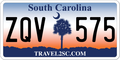 SC license plate ZQV575