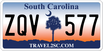 SC license plate ZQV577