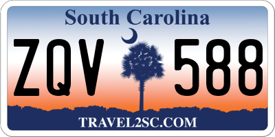 SC license plate ZQV588