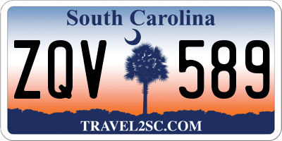 SC license plate ZQV589