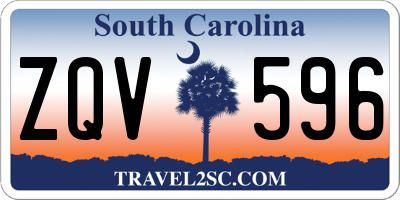 SC license plate ZQV596