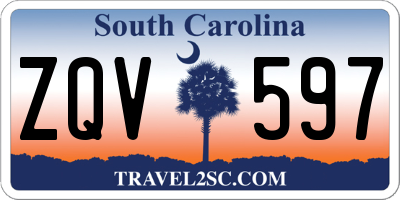 SC license plate ZQV597